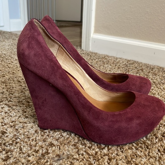 L.A.M.B. x Gwen Stefani suede wedge platforms - Picture 2 of 4